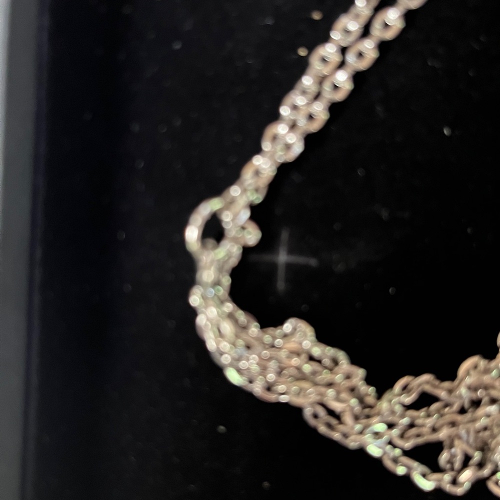 Dramatic Silver Tassel Necklace - image 6